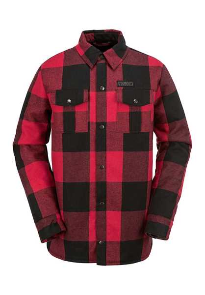 Volcom Pat Moore Sherpa - Rosso Uomo Estate Shirts (X5843)